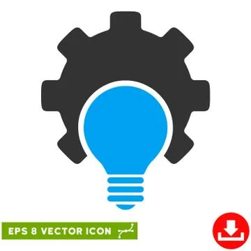 Bulb Configuration Gear Vector Eps Icon Stock Illustration