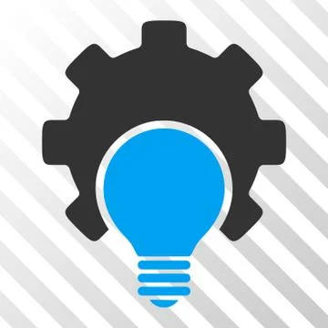 Bulb Configuration Gear Vector Icon Stock Illustration