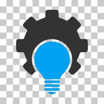 Bulb Configuration Gear Vector Icon Stock Illustration