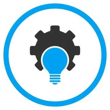 Bulb Configuration Rounded Icon Stock Illustration