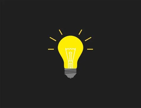 Bulb, creative, idea, lamp icon. Vector illustration. Flat design. Stock-Illustration