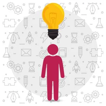 Bulb creative ideas concept イラスト素材