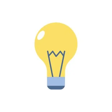 Bulb creativity school education learning flat style Illustrazione stock