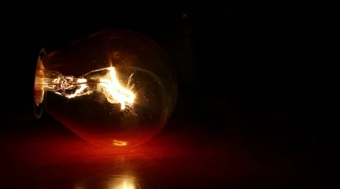 Bulb in darkness Video stock 42969220