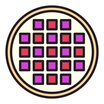 Bulb Diodes on Grow Light vector Phytolamp round colored icon or symbol Stock Illustration