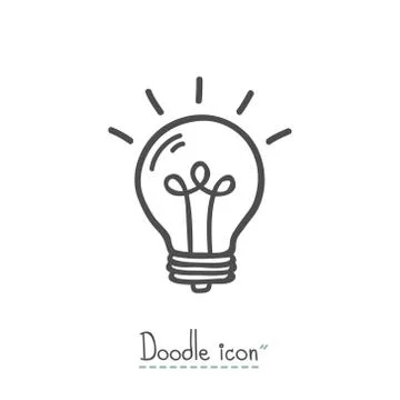 Bulb Doodle Icon Stock-Illustration