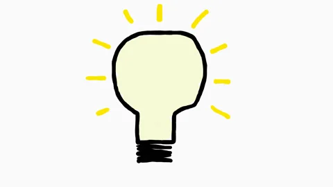 Bulb - drawing - whiteboard teaching video style Stock Footage 195992660
