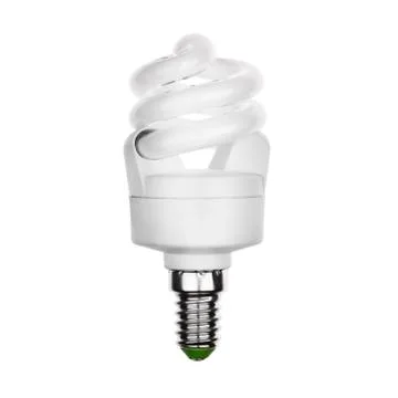 Bulb with E14 socket Isolated on white. Stock Photos