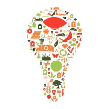 Bulb ecological composition Stock Illustration