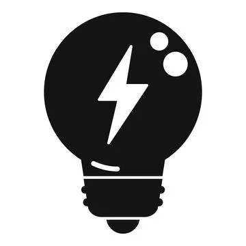 Bulb energy consumption icon simple vector. Smart resource Stock Illustration