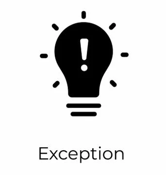Bulb Exception Vector Illustrazione stock