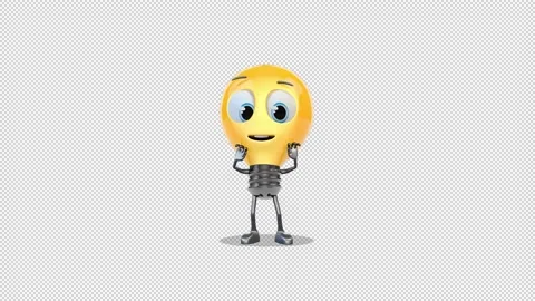 Bulb Explains Video Loop and Alfa Channel 動画素材 163328612