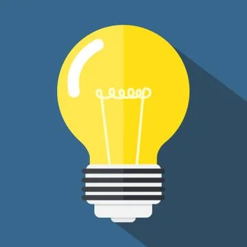 Bulb flat design Stock Illustration