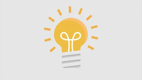 Bulb Flat Icon Stock Footage 205060636
