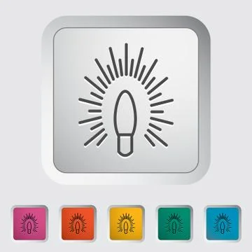 Bulb flat icon. Stock Illustration