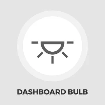 Bulb flat icon Stock Illustration