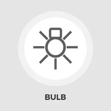 Bulb flat icon Stock Illustration