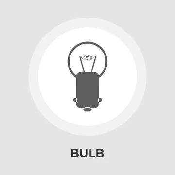 Bulb flat icon Stock Illustration