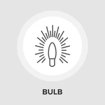 Bulb flat icon Stock Illustration