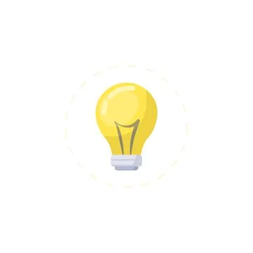 Bulb flat illustration on white background Stock Illustration
