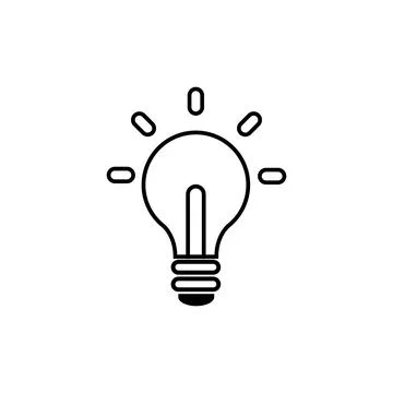 Bulb flat vector icon. Idea flat vector icon Stock Illustration