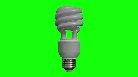Bulb Flicker Green Chroma-key Stock Footage 8759850