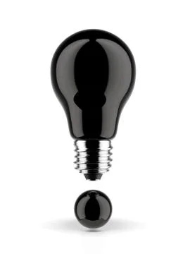 Bulb in the form of a exclamation mark Stock Illustration