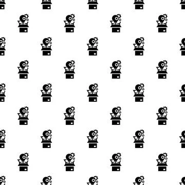Bulb gear box pattern seamless Illustrazione stock
