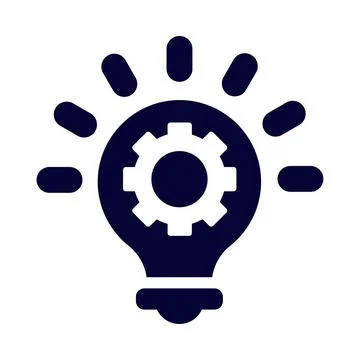 Bulb, gear, light bulb, idea, management, creative idea management icon Stock Illustration