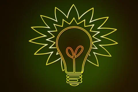 Bulb on glowing background 스톡 일러스트