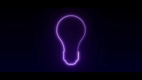 Bulb in highlight and glow effect mp4 video Stock Illustration