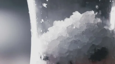 In the bulb for the hookah lies ice Stock Footage 77344888