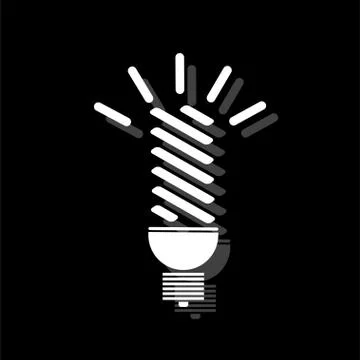 Bulb icon flat Stock Illustration