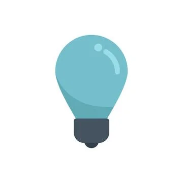 Bulb icon flat vector. Computer interface Illustrazione stock