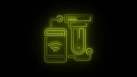 Bulb Icon Isolated on Black Background Idea Light Symbol Design 库存影片 331351730