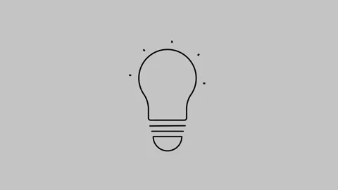 Bulb Icon of nice animation Stock Footage 303697348