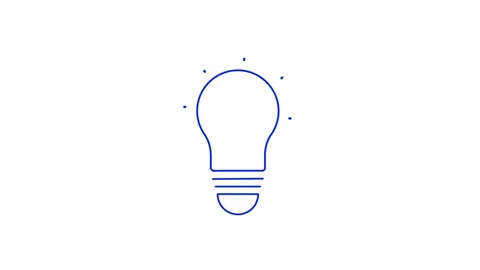 Bulb Icon of nice animation Video stock 303697353