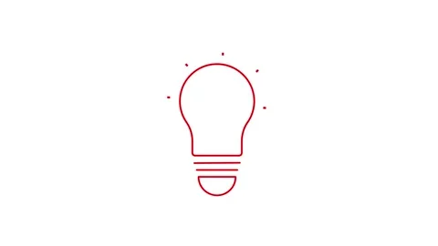 Bulb Icon of nice animation Video stock 303697354