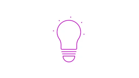 Bulb Icon of nice animation Video stock 303697367