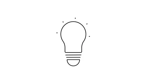 Bulb Icon of nice animation Video stock 303697370