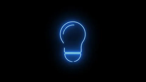 Bulb Icon of nice animation Video stock 303697481