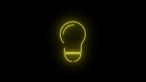 Bulb Icon of nice animation Video stock 303697502