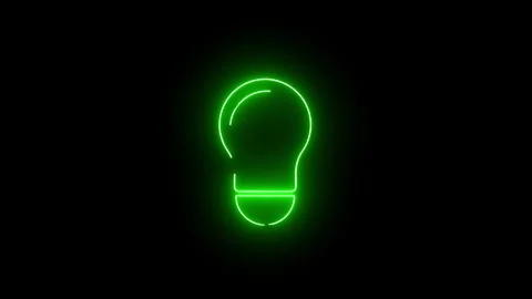 Bulb Icon of nice animation Video stock 303697511