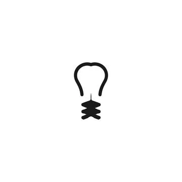 Bulb icon. Simple style creative idea startup poster background symbol. Bul.. Stock Illustration