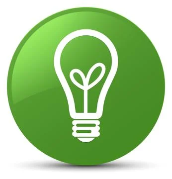 Bulb icon soft green round button Stock Illustration