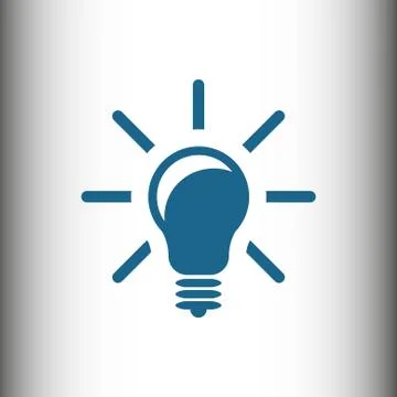 Bulb icon stock vector illustration flat design Stock Illustration
