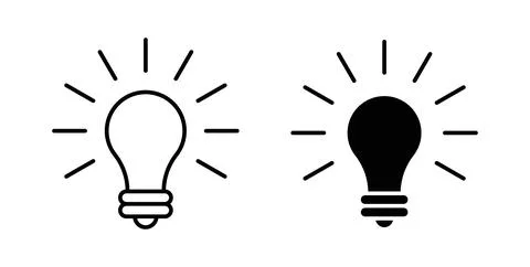 Bulb icon vector art Illustrations Stockillustratie