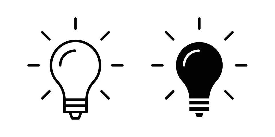Bulb icon vector design illustrations Stock Illustration