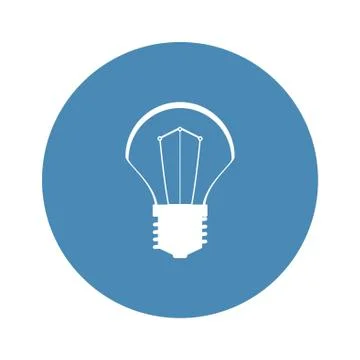 BULB Icon Vector flat design style Stock Illustration