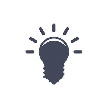Bulb Icon Vector flat design style Stock Illustration